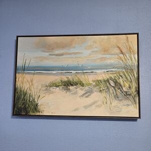 Coastal Beach Scene Framed Art